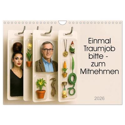 Einmal Traumjob bitte - zum Mitnehmen (Wandkalender 2026 DIN A4 quer), CALVENDO Monatskalender