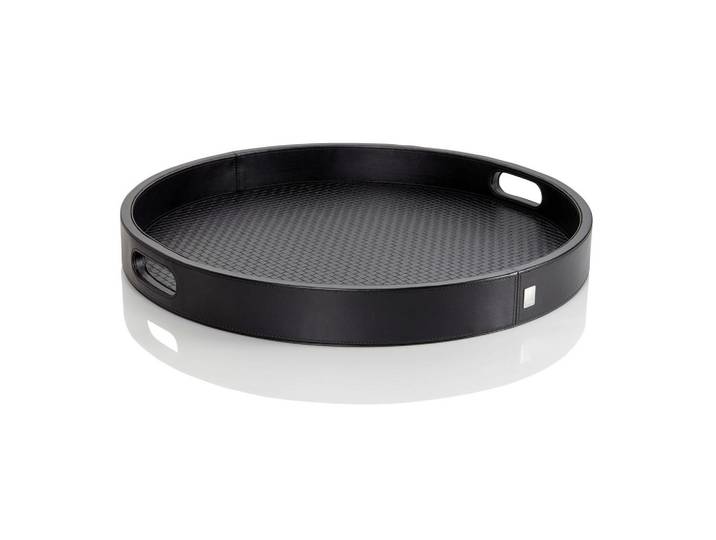 Joop! Tablett Homeline, Schwarz, Kunststoff, rund, 7.5 cm, Tischkultur & Servieren, Tabletts