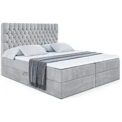 BOXBETT mit Matratze H3 und Lattenrost - SERENE - 160x200 Grau
