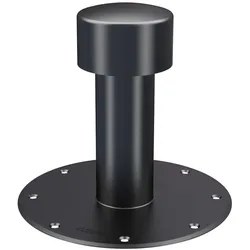 Be-/Entlüfter Schwarz DN 75 mit Hart-PVC-Flansch für Flachdach