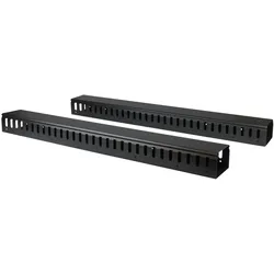 StarTech Finger Duct Cable Panel - 6ft., Serverschrank Zubehör, Schwarz