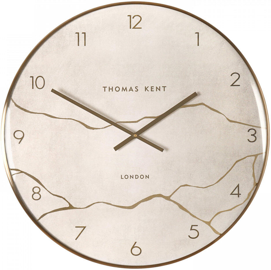 Gallery Direct Analogue Quartz movement / Crystal Tabletop Clock in Beige Beige 65cm H X 65cm W X 7cm D