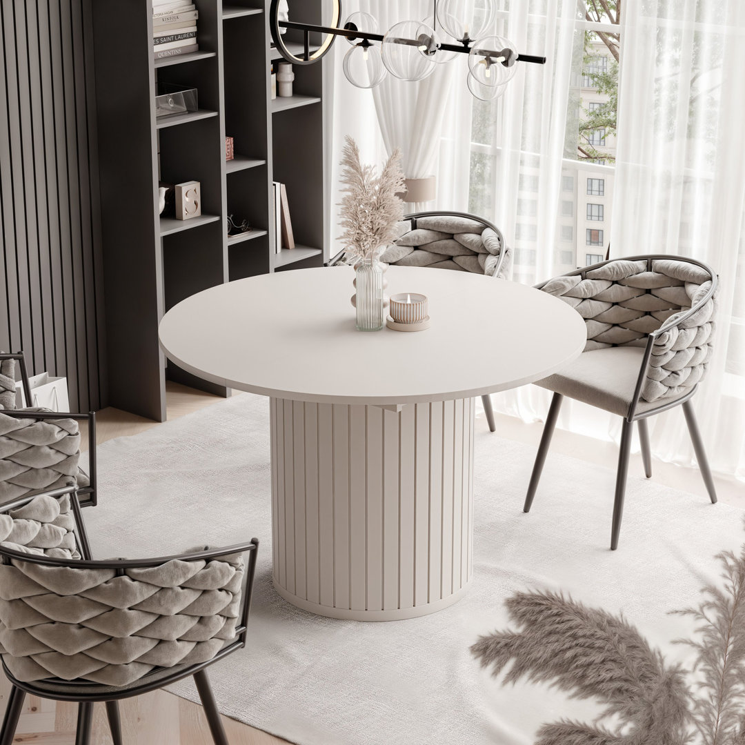 Ebern Designs Rushad Extendable Round Dining Table Kaschmir