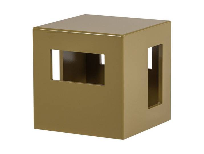 vtwonen Couchtisch Modern - MDF Honiggelb, Künstlerische Gestaltung, kompakte quadratische Form