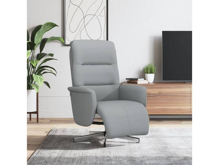 furnicato Relaxsessel 71x84x105 cm Hellgrau, 360 Grad drehbarer Ruhesessel mit manueller Liegefunktion