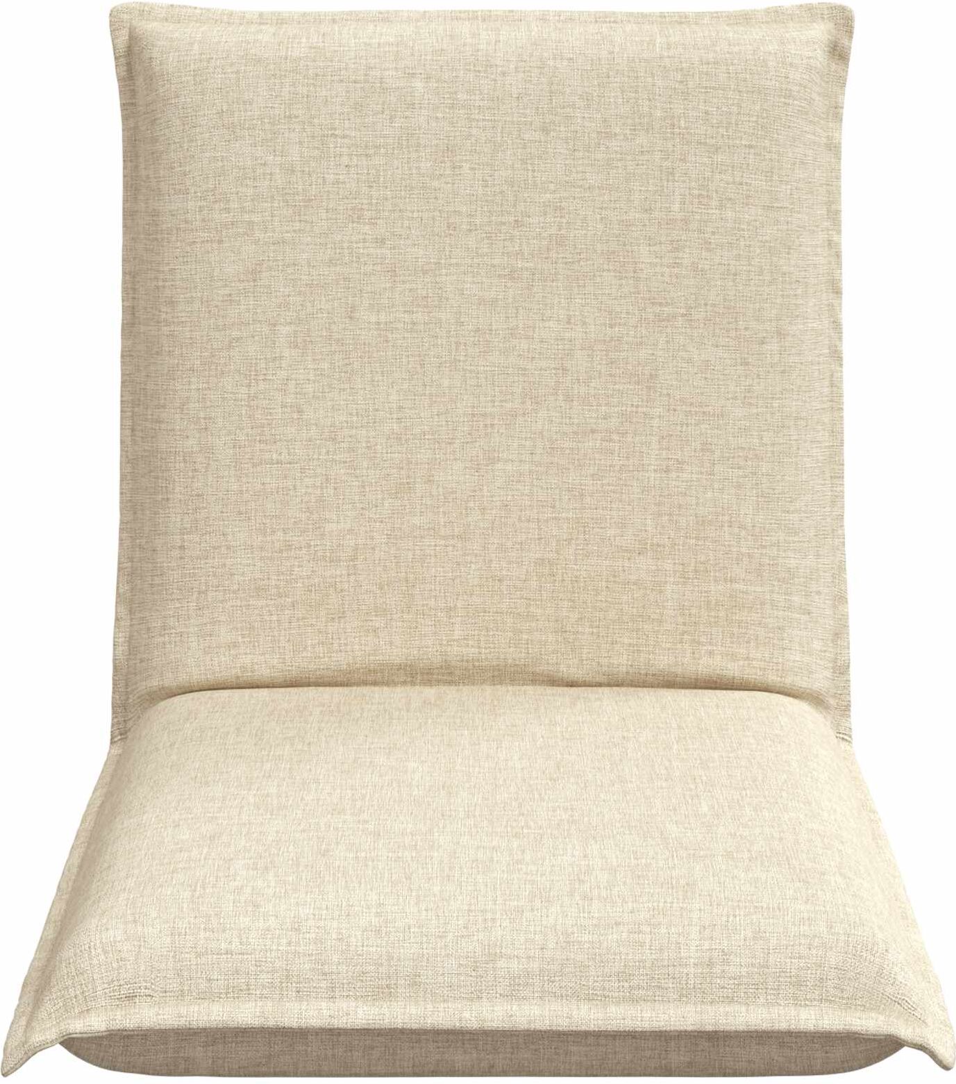 vidaXL Fauteuil de sol ajustable Crème Tissu