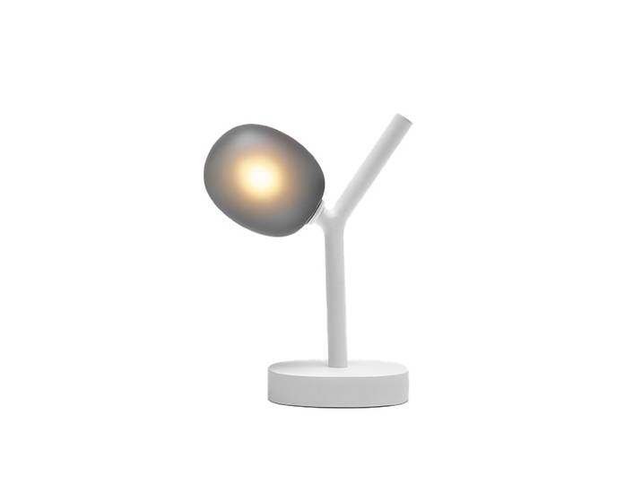 BROKIS lampe de table IVY TABLE BATTERY (Gris fumé, transparent - verre et métal)