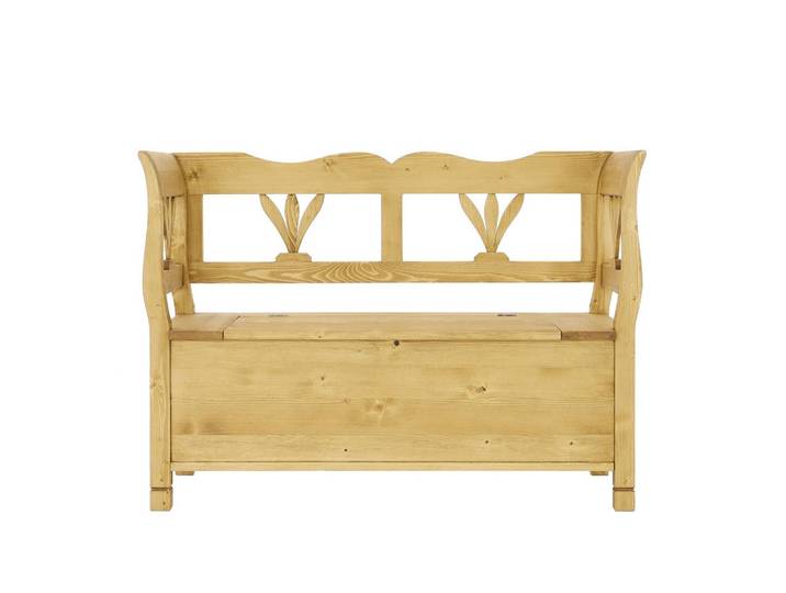 Seart Banken aus Massivholz Mexicana, Honig, Holz, Echtholz,Fichte, 130x90x46 cm, Esszimmer, Bänke, Sitzbänke