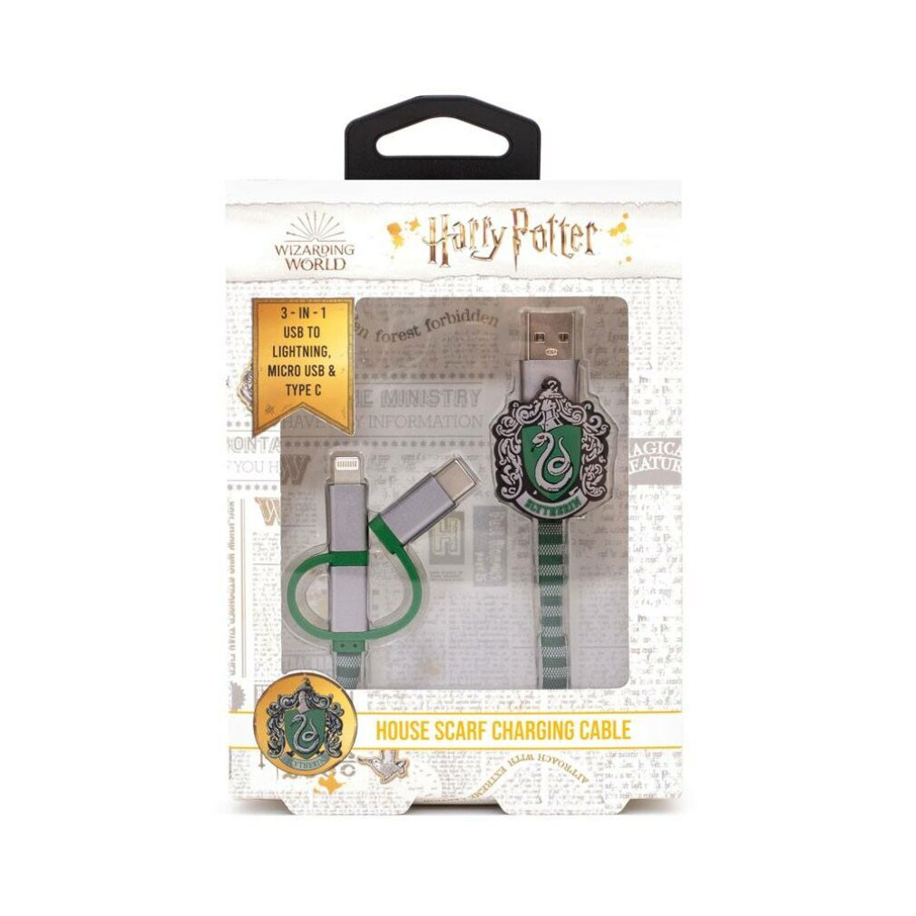 ThumbsUp! Hogwarts Slytherin 3in1 Lightning/Micro/USB-C kabel 1002654