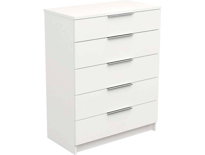 Kombikommode DEMEYERE GROUP Space , weiss (matt weiß), B:80cm H:102,4cm T:41,7cm, Holzwerkstoff, Sideboards, Kombikommode