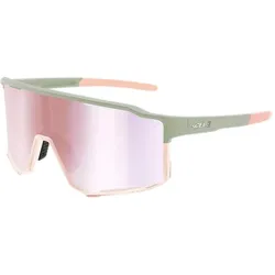 Cebe, Unisex, Sportbrille, Outflow 2 S Cat 3 - Fahrradbrille (Matte Light Green, Rose Pink Blue), Grün