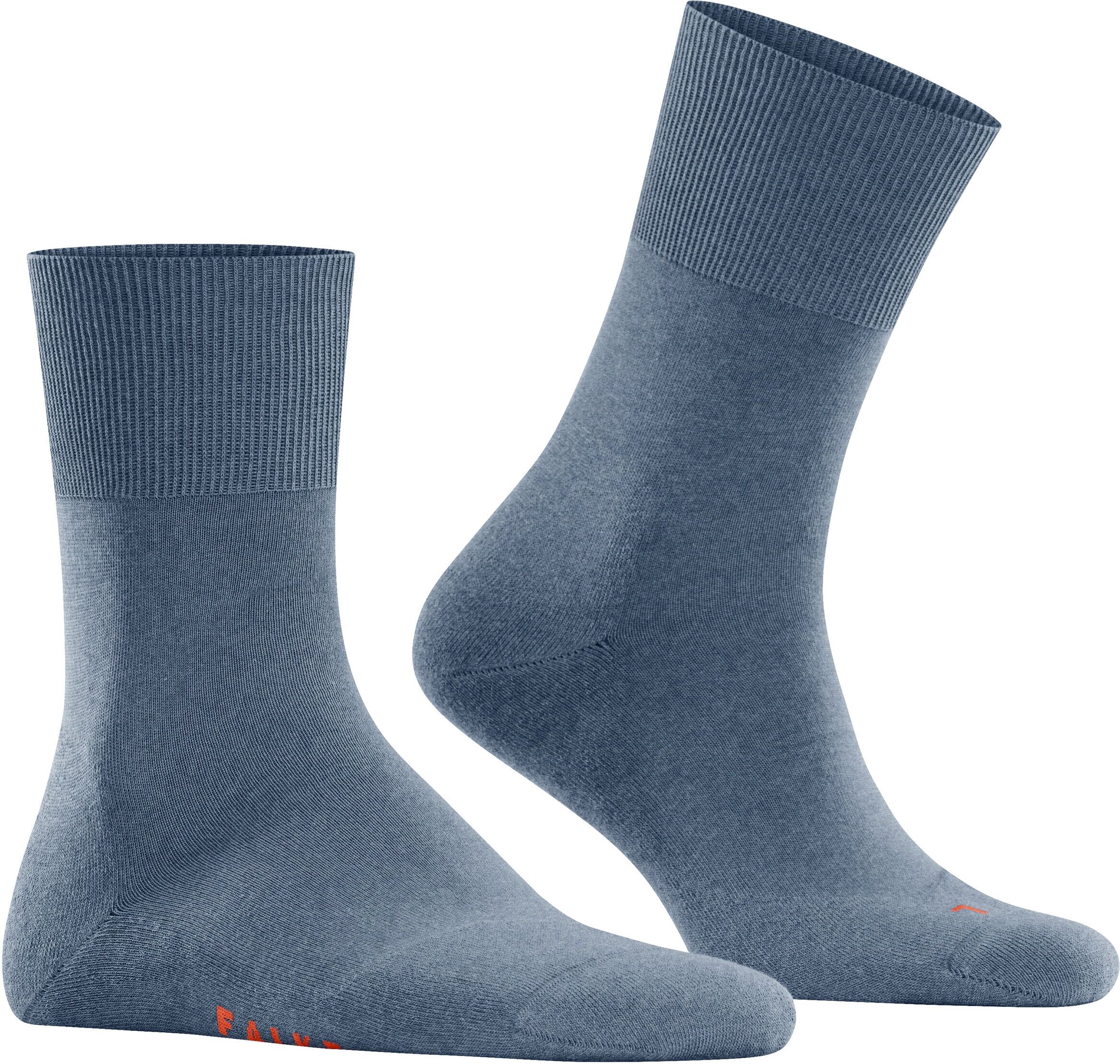 Socken FALKE "Run", Damen, Gr. 39-41, blau (light denim (6660)), Obermaterial: 75% Baumwolle CO. 25% Polyamid PA., glatt, Socken Socken