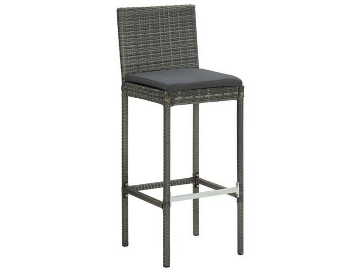 Tabourets de bar de jardin et coussins 2 PCS - résine tressée C718