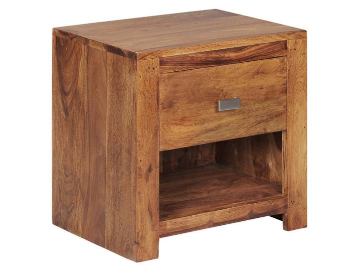 Mid.you Nachtschrank Skyport Mumbai, Sheesham, Holz, Sheesham, massiv, 1 Schublade(n) Schubladen, 40x40x30 cm, Holzmöbel, Holztische, Nachttische Holz