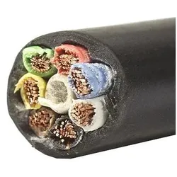 H+B, Kabelleitung, Kabel NYMHY, Isolierung PVC, schwarz, Rolle à 50 m 7 x 1,0 qmm (50 m)