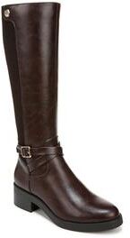 Women's Brittany Riding Boot by LifeStride in Dark Brown Leather (Size 7 1/2 M)