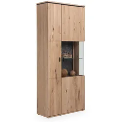 Vitrine HARPER IPPY (BHT 90x209x37 cm) - braun - BHT 90x209x37 cm