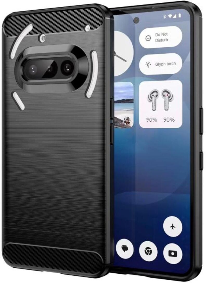 Nothing Phone (3a) Hupsis Tuima Suojakuori, Musta
