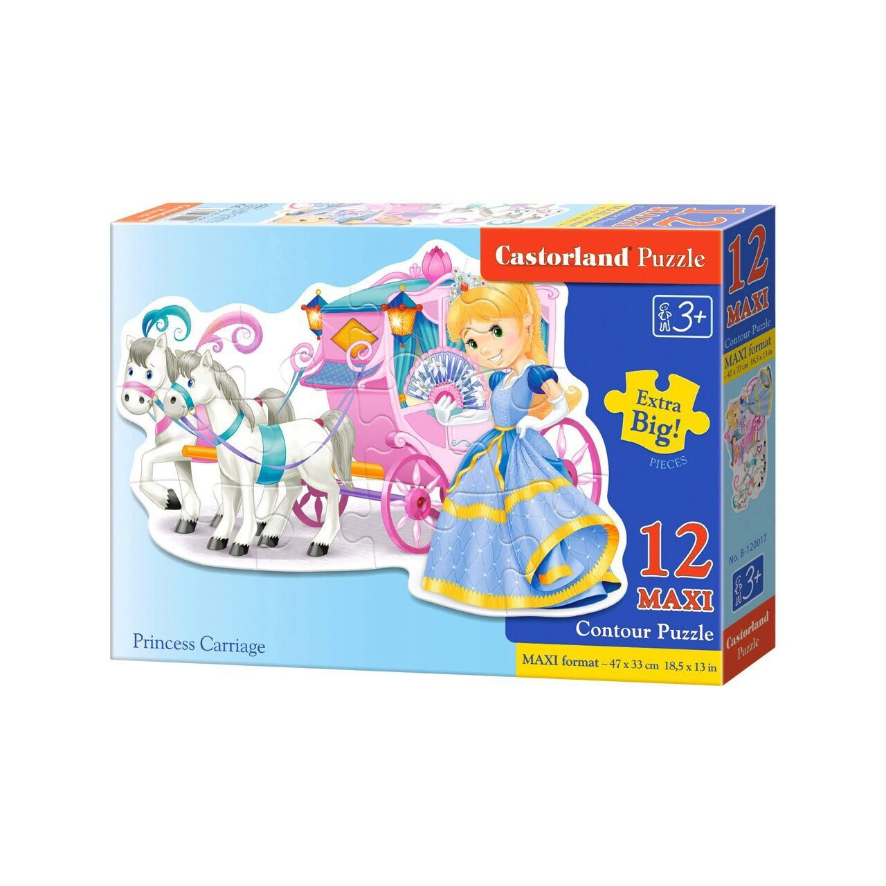 Castorland Prinsessenkoets Puzzel, 12 stukken, maxi formaat