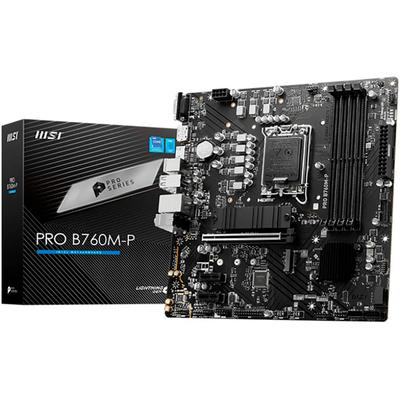 MSI Mainboard "PRO B760M-P", schwarz, B:24,38cm T:24,38cm, Mainboards