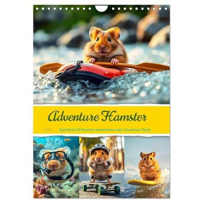 Adventure Hamster - Sportliche KI Hamster präsentieren den Abenteuer-Sport (Wandkalender 2027 DIN A4 hoch), CALVENDO Monatskalender