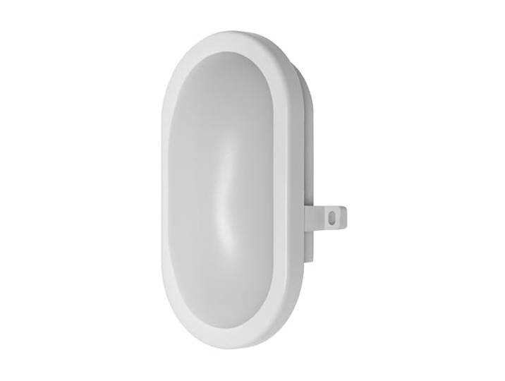 Osram Applique murale LED 11W Bulkhead\, 4000K\, 840 lm\, IP54\, IK06\, antichoc\, boîtier en polycarbonate blanc\, angle d'éclairage 120°\, pour caves et garages
