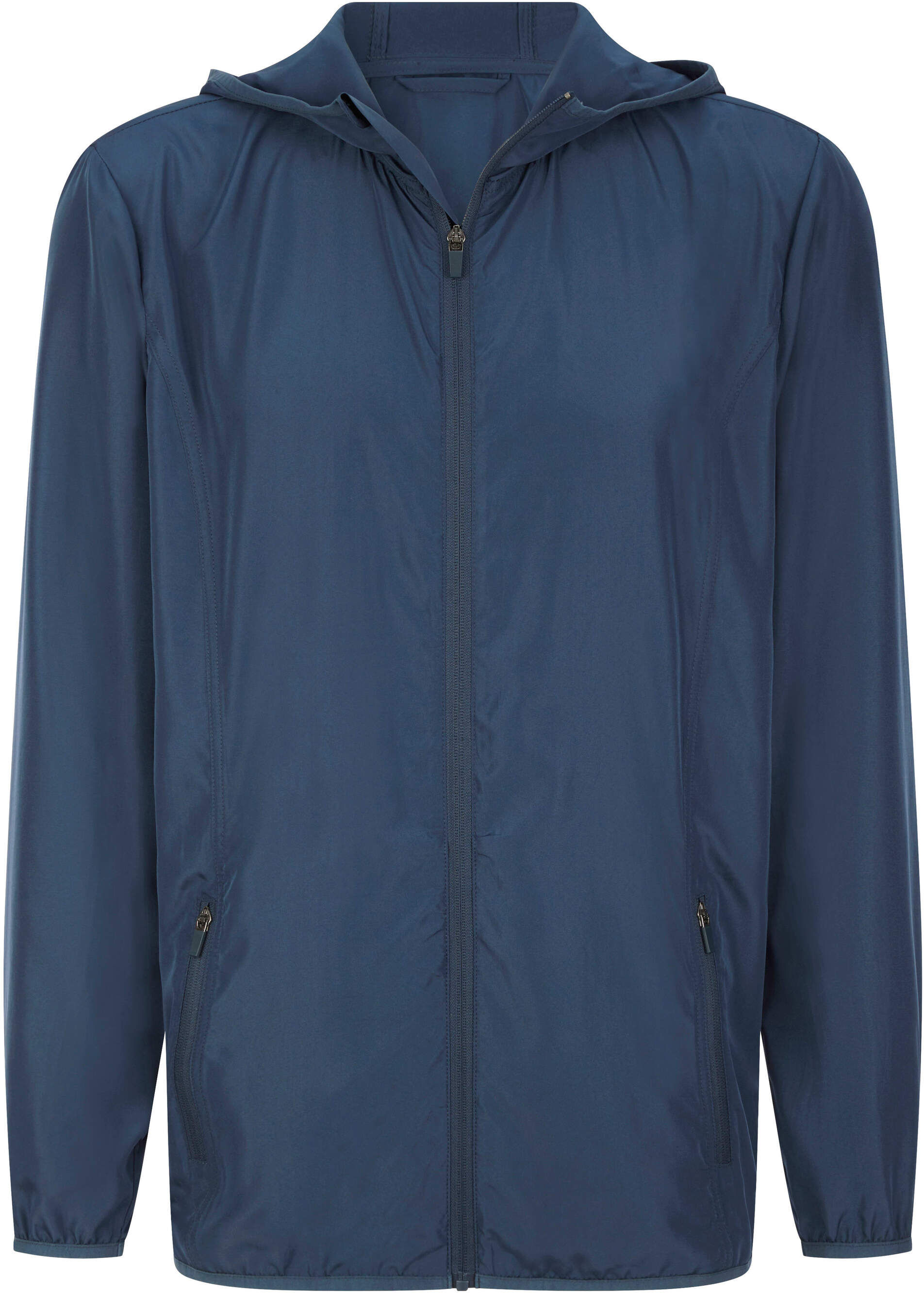 Sieh An! Regenjacke SIEH AN "Regenjacke Regenjacke mit Kapuze", Herren, Gr. 52, dunkelblau, Web, Stoff, , Basic, Jacken Regenjacke