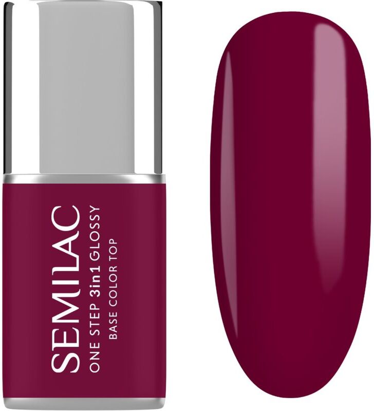 Semilac One Step 3in1 Glossy vernis à ongles gel teinte 775 Plum Wine 7 ml