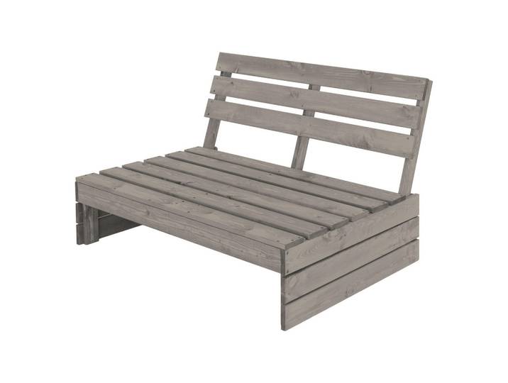 Ml-Design Holzbank, Grau, Holz, 80x76.5x116 cm, Gartenmöbel, Gartenbänke