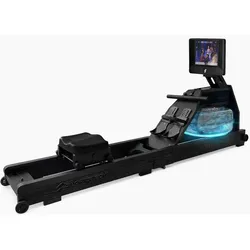 Sportstech Wasser-Rudergerät Aqua Elite hellbraun, mit 21,5" Touch-Display, App-kompatibel, mit Wassertank, LED-Beleuchtung, Wasserwiderstand, mit Tablet-Halterung, vertikal verstaubar