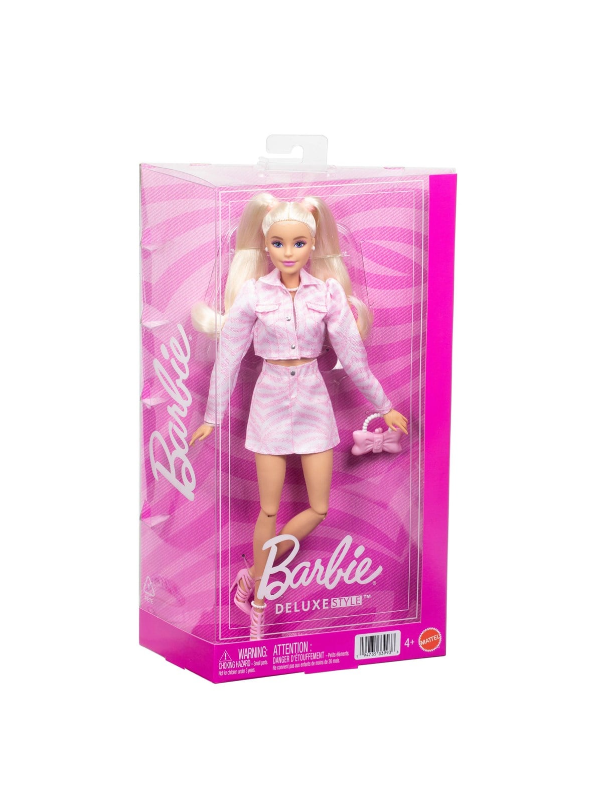 Barbie Deluxe Style Pink Denim Jacket Blonde