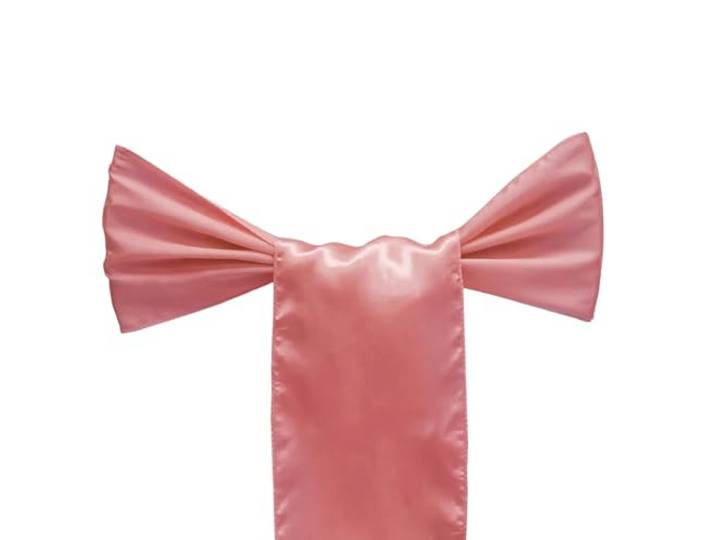 Stuhlschleifen für Hochzeiten 25PCS Satin Stuhl Schärpen Bögen 17x275cm Universal Stühle Bänder for Hochzeit Zeremonie Party Restaurant Event Dekorationen(Peach)