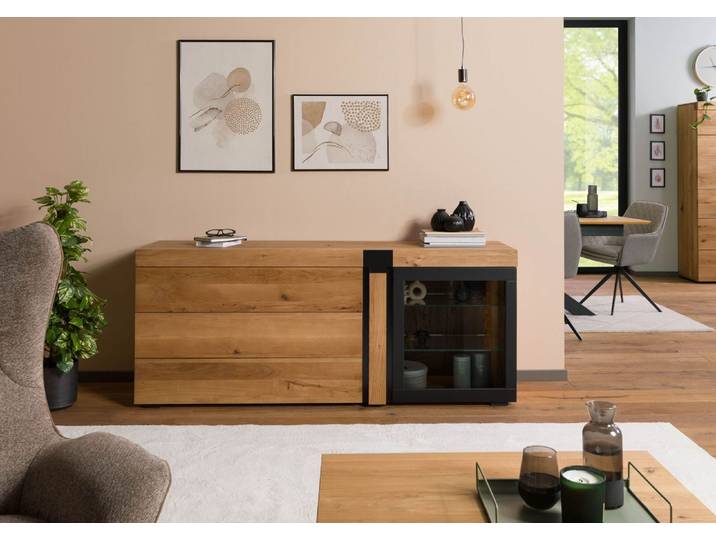 Sideboard Wildeiche 180x45x75 natur geölt ROTTERDAM #117