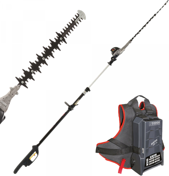 Akku-Heckenschere mit Teleskop-Verlängerungsstange Zanon Raptor 600 - 50.4V 15.9 Ah