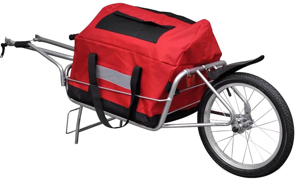 vidaXL Remorque de vélo à une roue avec sac de rangement