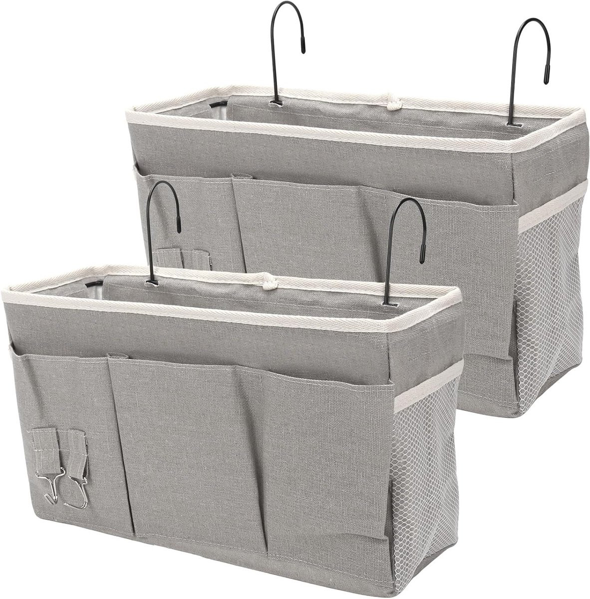 Hanging Organizer voor Bed met 3 Compartimenten - Grijs