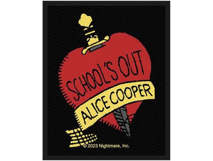 Alice Cooper Woven Patch Schools Out nieuw Officieel Zwart One Size