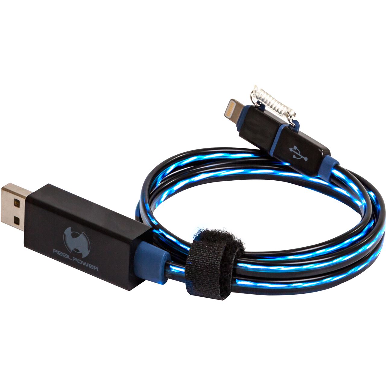 Realpower RealPower Floating lightning/micro USB Cable blau