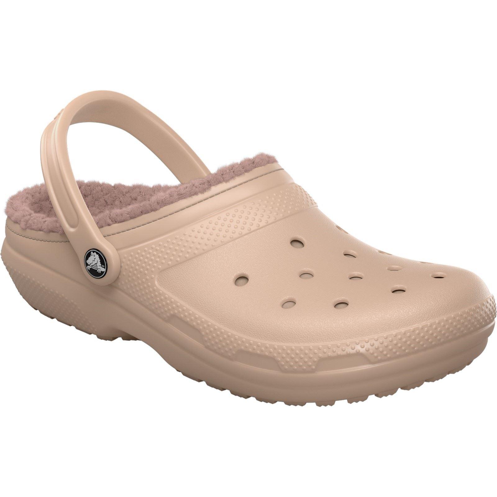 Crocs Klassische Gefütterte Thermoplastische Damen Clogs in Pink Caramel