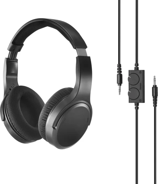 Hama TV-Kopfhörer, langes Kabel, L/R-Lautstärkeregler