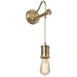 Wandlampe Leuchte Pendellampe Höhenverstellbar Flurlampe Messing H 122,4 cm