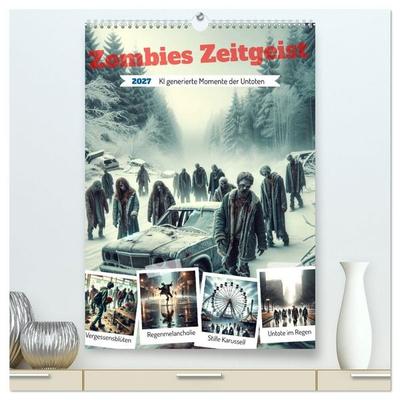 Zombies Zeitgeist - KI generierte Momente der Untoten (hochwertiger Premium Wandkalender 2027 DIN A2 hoch), Kunstdruck in Hochglanz