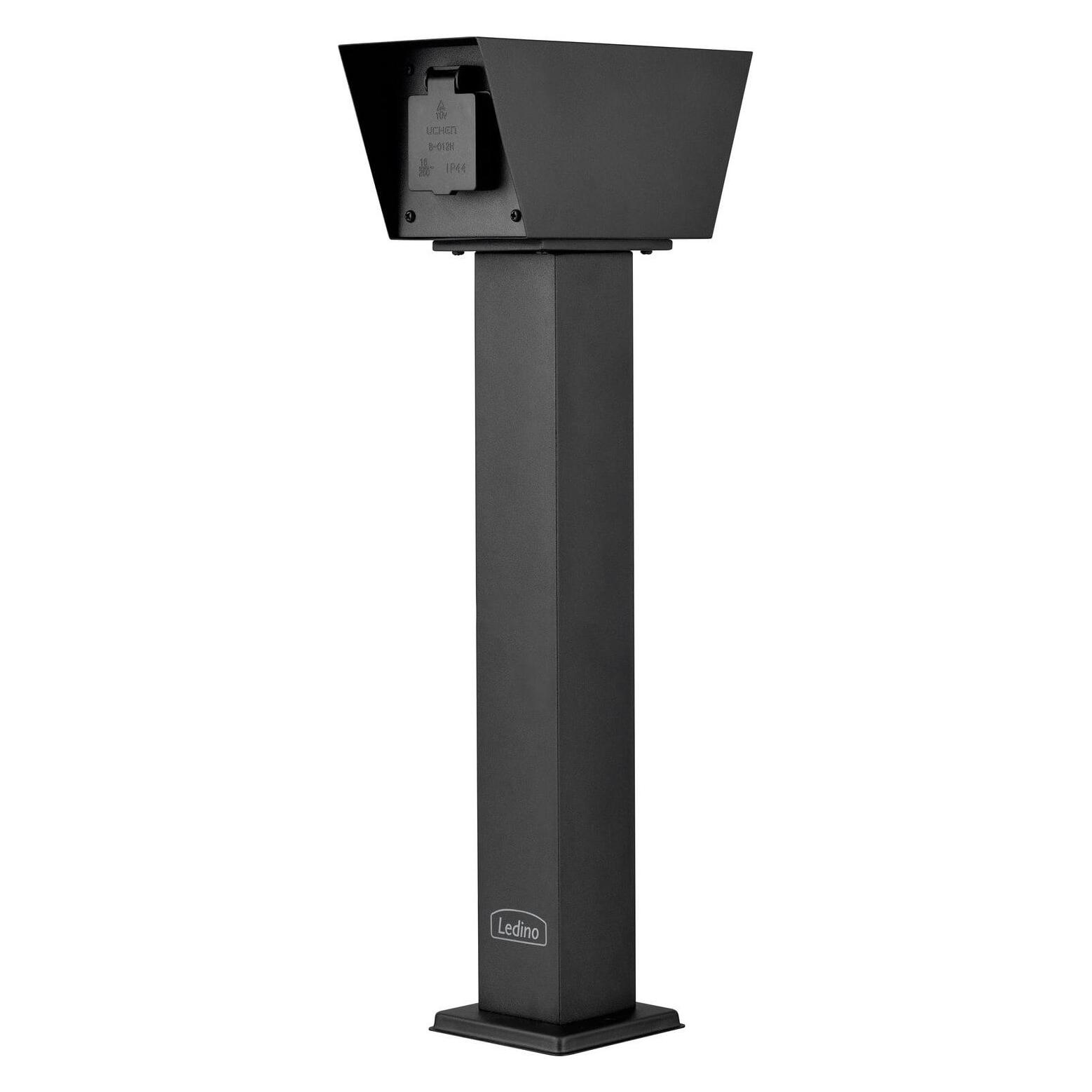 Ledino Steckdosensäule 4er Connect L2A, anthrazit Aussenbereich für Garten, Einfahrt (4x) (31798158)