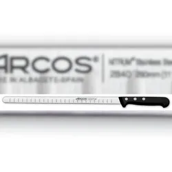 Arcos Serie Universal - Lachsmesser Fischmesser - Klinge Nitrum Edelstahl 290 mm - HandGriff Polyoxymethylen (POM) Farbe Schwarz