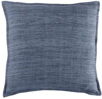 "Laurent Raw Silk Pillow - Indigo - 12"" x 20"" - Ballard Designs"