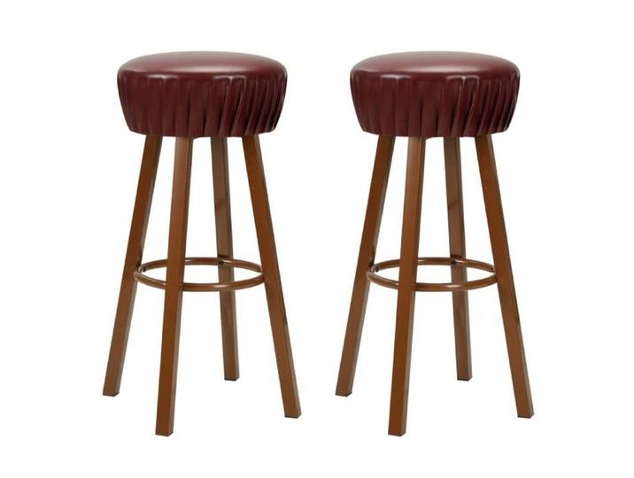 Nouveau Chaises de bar lot de 2 marron similicuir poids:9.8 kg @900
