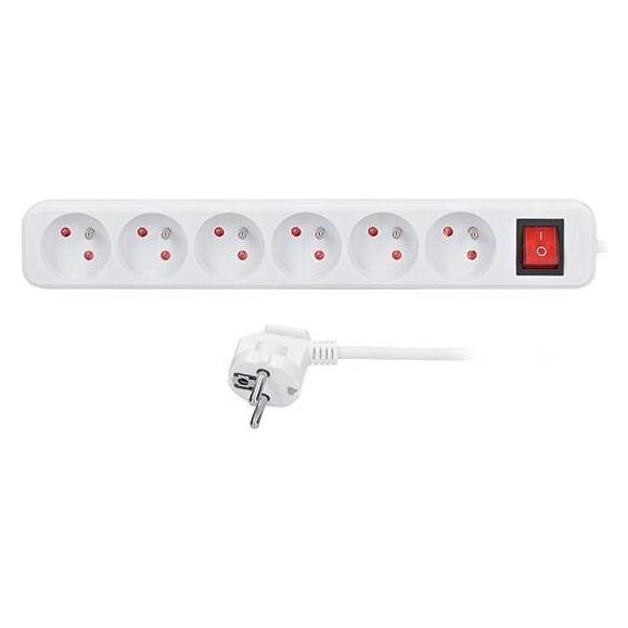 Olight Solight extension cord, 6 sockets, white, switch, 1.5m (8595092107963)