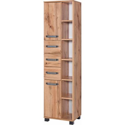 Hochschrank SCHILDMEYER "Milan", braun (wotaneichefarben), B:42cm H:164cm T:32cm, Schränke, Hochschrank, Solide Verarbeitung - Dieses Produkt ist in Deutschland gefertigt