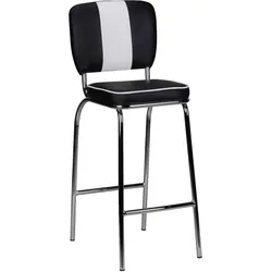 Barhocker American Diner Schwarz/Weiß
