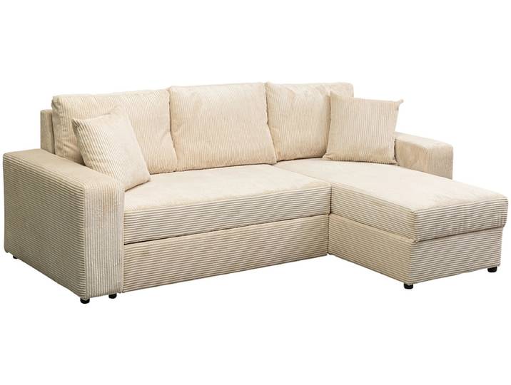 Ecksofa BILBAO Stoff beige